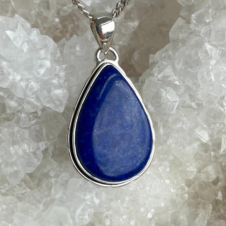 Sterling Silver Pendant - Lapis Lazuli - SP52 Sterling Silver Pendant - Lapis Lazuli - SP52